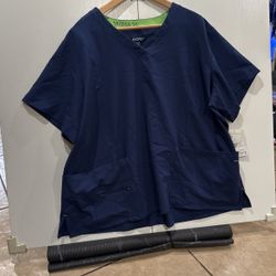 Jockey brand size 3 blue scrub top