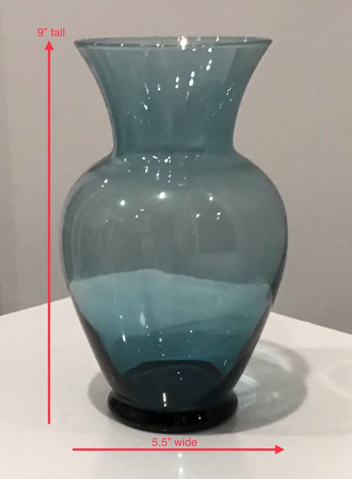 Turquoise Thick Glass Vase