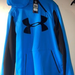 Under Armour Hoodie - Blue & Black - Size L