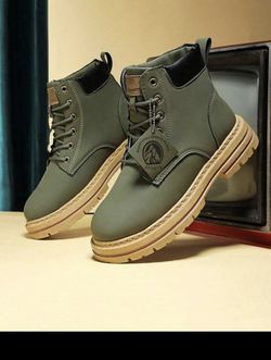 rendsMen High-Top PU Leather Luxury Casual Sneakers Lace-Up Athletic Shoes Streetwear Hip Hop Flat Shoes, Fall