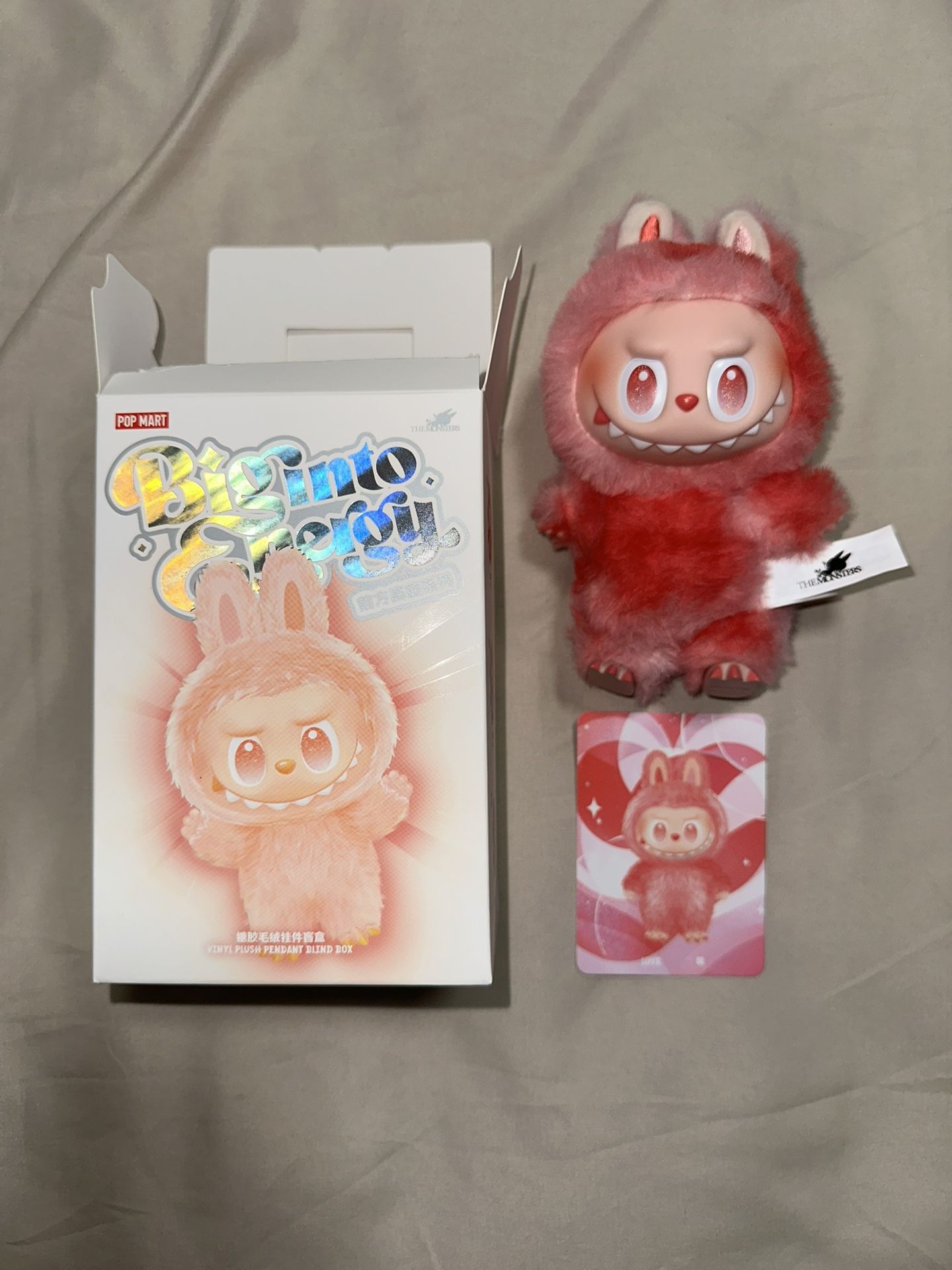 Pop Mart Labubu The Monsters Big into Energy Series Love Vinyl Plush Pendant