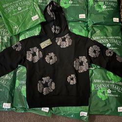 Demin Tear Hoodies 