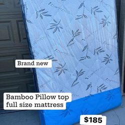 Brand New Bamboo Pillow Full Size Mattress 