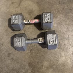 25 Pound Dumbbells  $50 