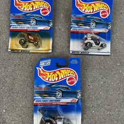 HOT WHEELS: 1998 & 1999, ‘Express Lane’, ‘Tee’d Off’, ‘Baby Boomer’, VINTAGE