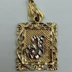 14KT YELLOW GOLD J INITIAL CHARM 1.5GR 