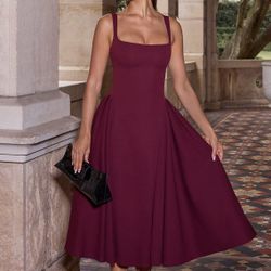 Brand New “Betty” MIDI Dress And Scarf 