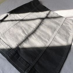 Black Denim Mini Skirt
