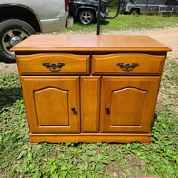 Solid Wood Cabinet Bar Sever Storage 