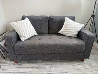 Modern Gray Loveseat / Small Sofa – Great Condition