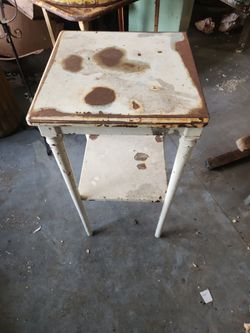 Simmons metal side table