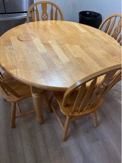 Tan kitchen table