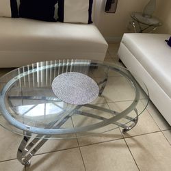 Glass coffee table