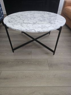 Round Faux marble coffee table