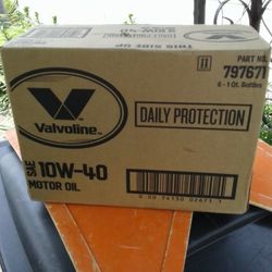 Valvoline  Motor Oil, 6 - 1 Quart Bottles.  New, Never Opened...10 W 40