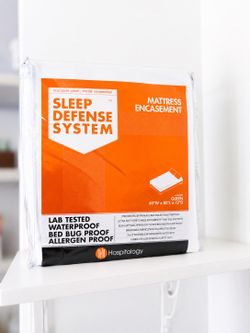 HOSPITOLOGY PRODUCTS Mattress Encasement - Zippered Bed Bug Dust Mite Proof Hypo