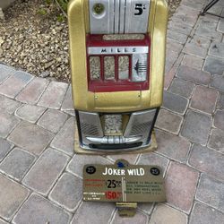 Front of old poker machine 