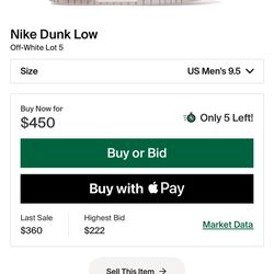 Nike Dunks Low Off-White Lot5