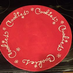Large Ceramic Holiday Cookie Platter