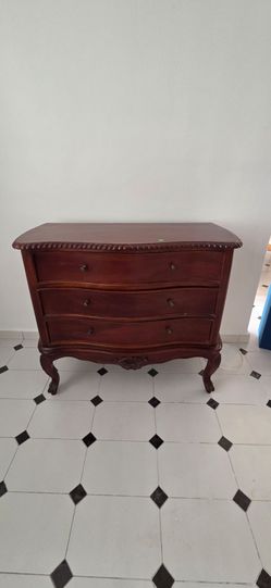 Old french dresser mirror and bed