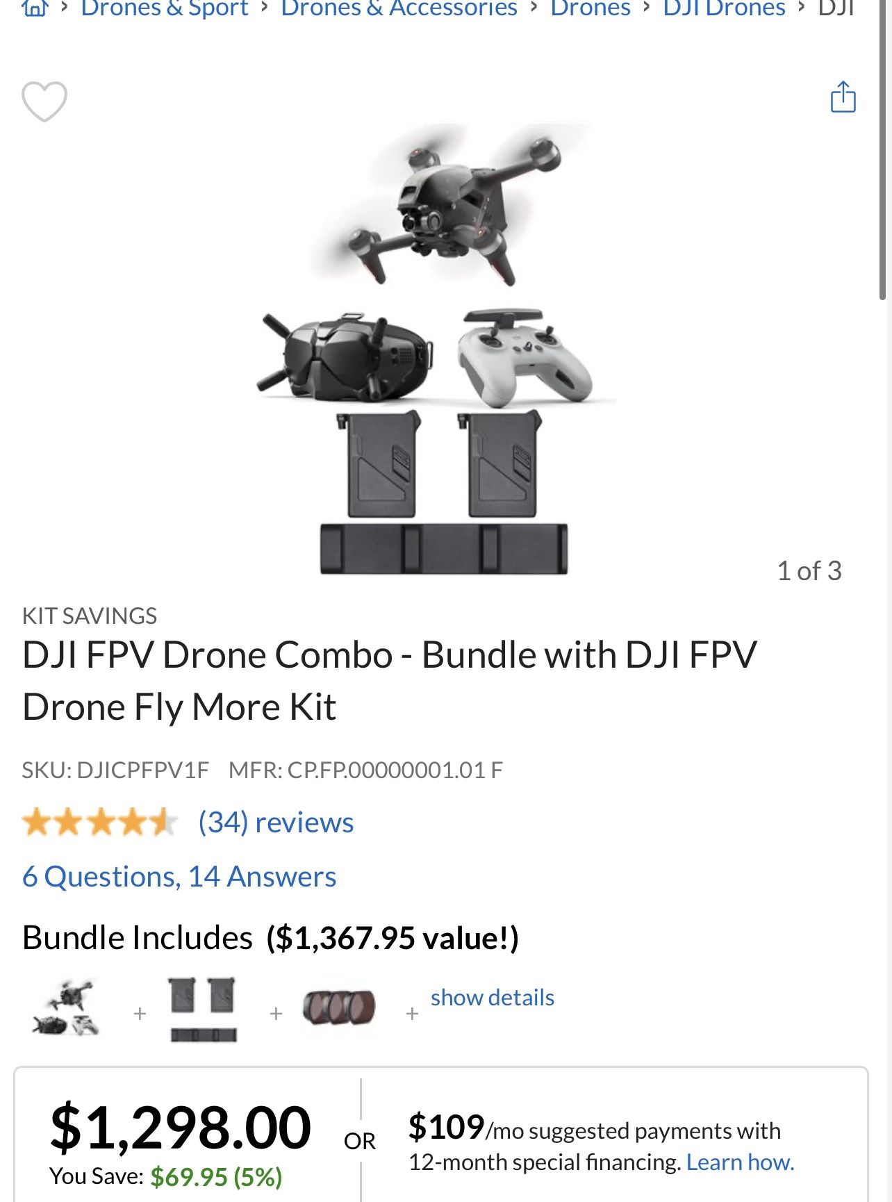 DJI FPV Fly More Combo