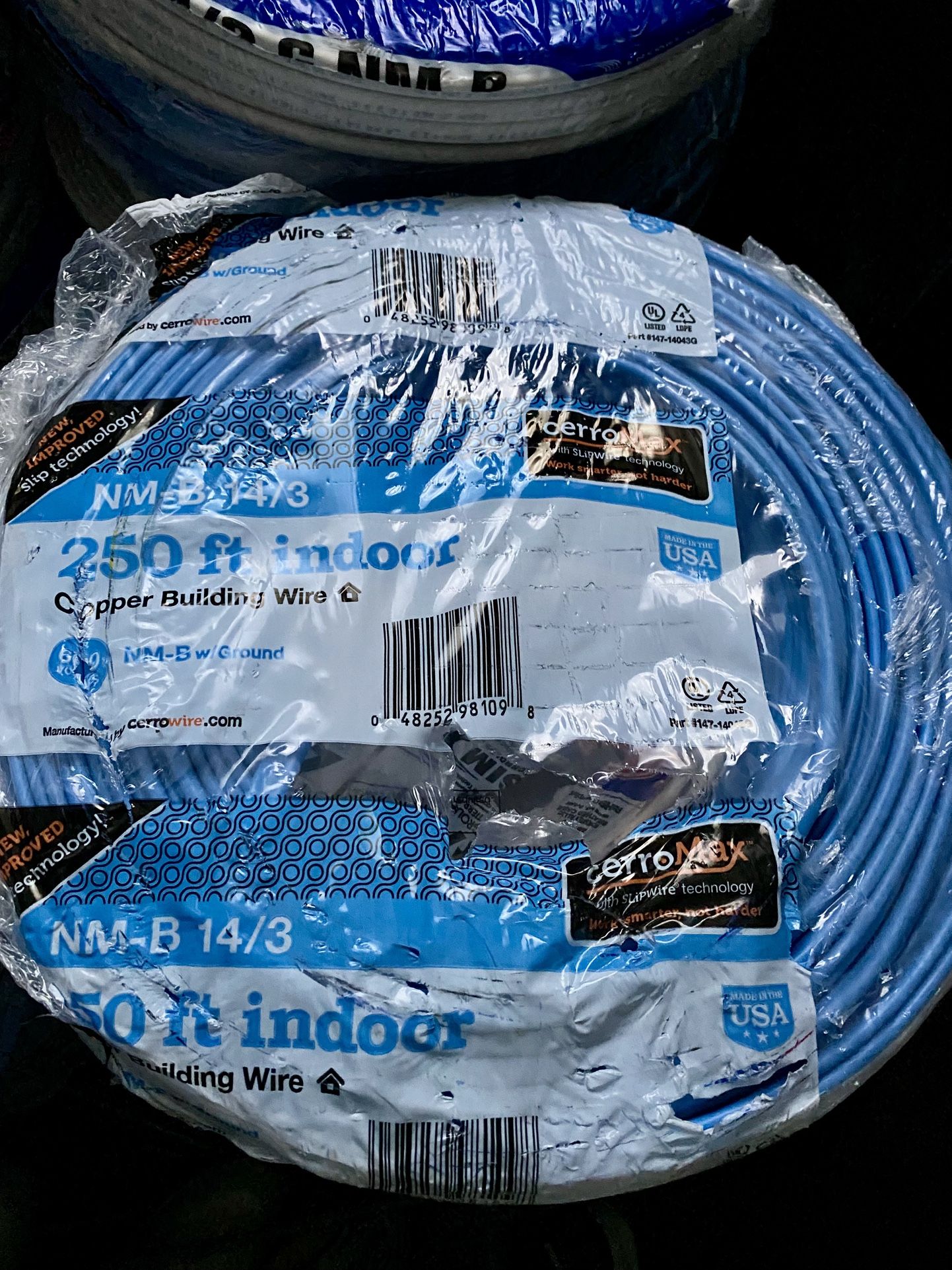 250ft 14/3 &14/2 INDOOR WIRE 