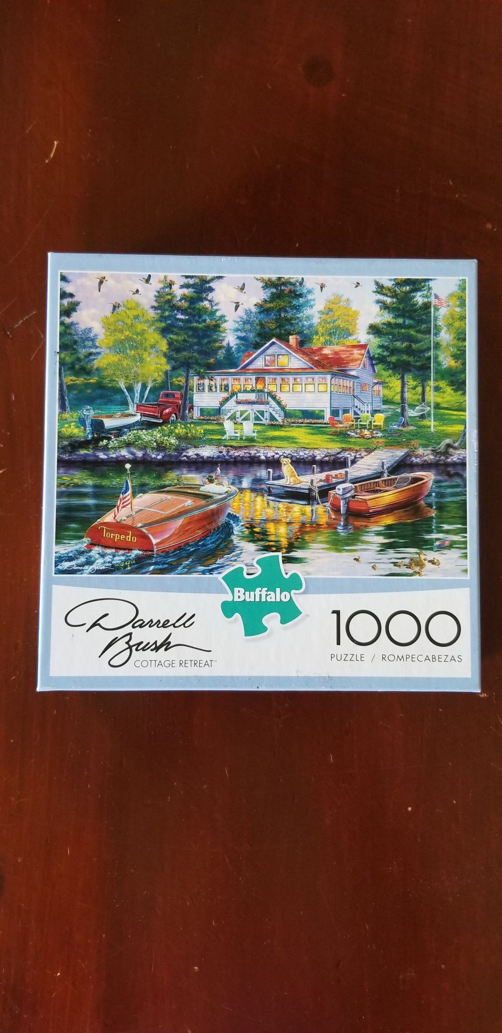 Buffalo Games Darrell Bush Cottage Retreat 1000 piece puzzle