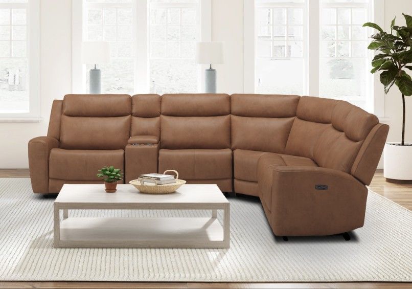 Dakota Leather Power Recliner Collection - Modular Sectional