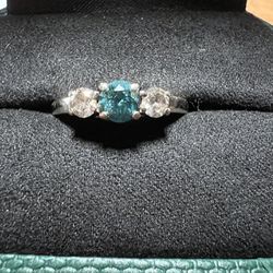 Rare Blue Diamond Wedding Ring 