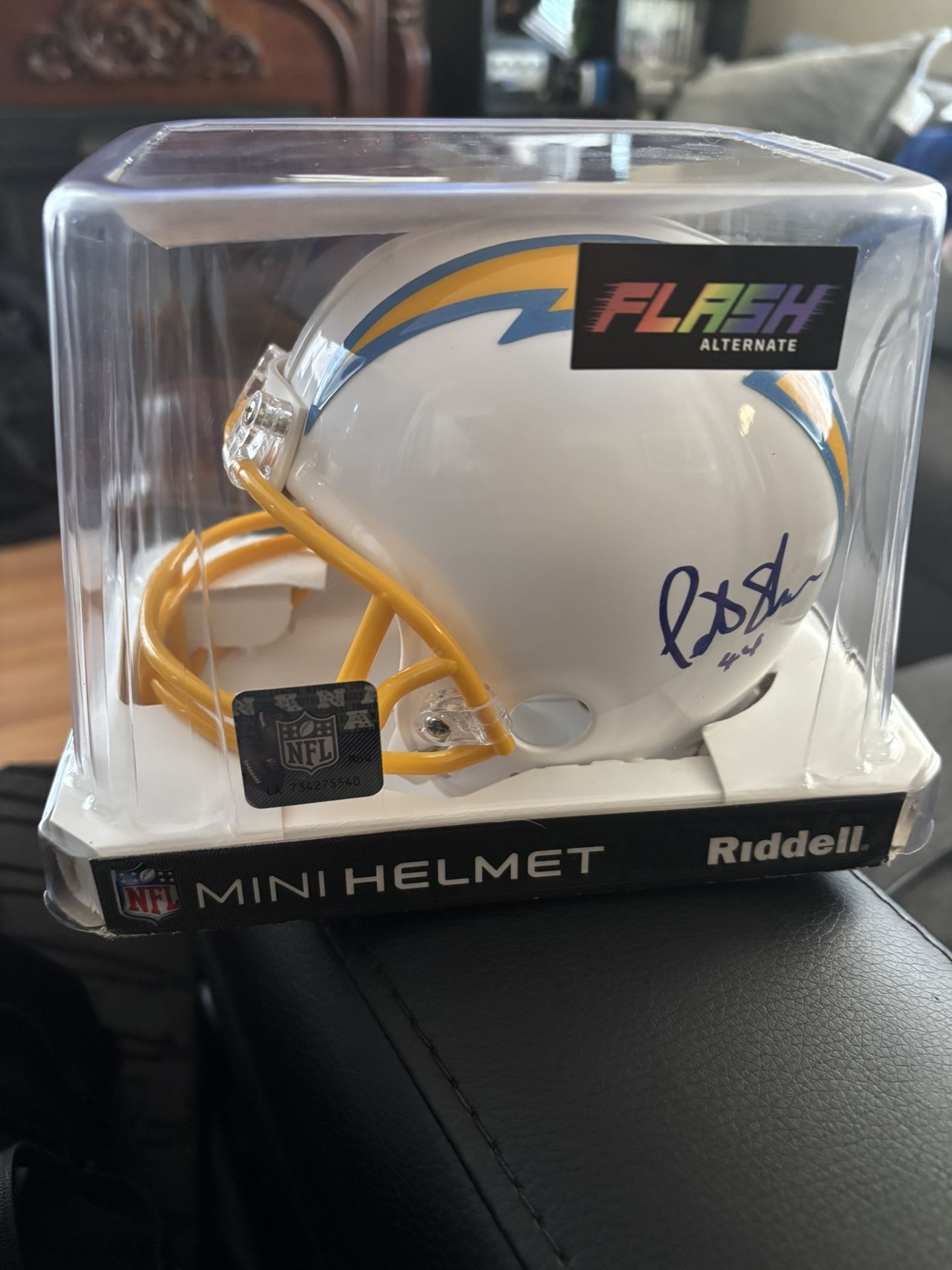 Signed Chargers Mini Helmet