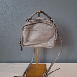 Frye Leather Melissa Top Handle Crossbody Bag Distressed Gray