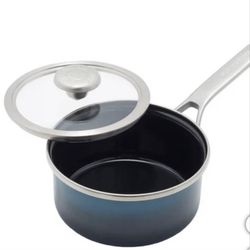 Merten & Storck Steel Core Enameled 1.4QT Saucepan with Lid