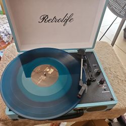  Vintage Record Player With Speakers Turntable