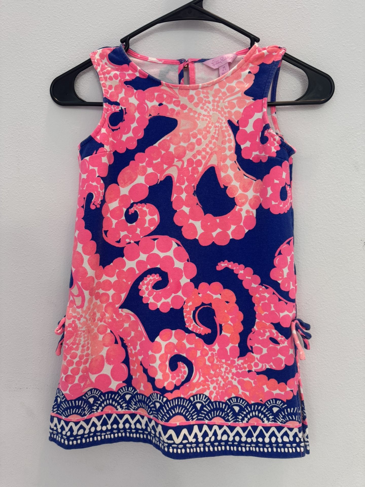 EUC Lilly Pulitzer Mini Donna Dress with matching shorts Ikat Blue M’Ocean Girls' Size M 6/7