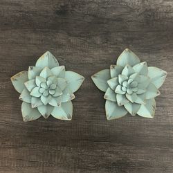 Metal Flower Wall Art, 7"