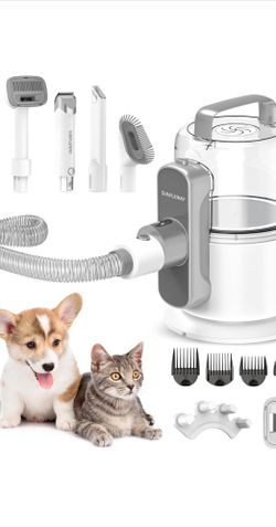 Pet Grooming Vacuum, 6 in 1 Dog Grooming Kit .