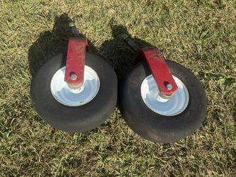 Exmark lazer Z Mower Caster Assembles With Wheels And Solid Tires Flat Free