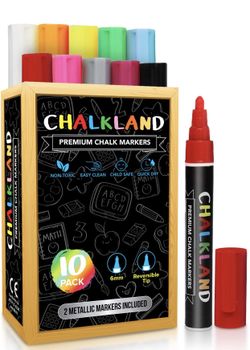 Set of 10 Vibrant Markers (Metallic Markers included)