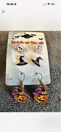 Halloween Earrings Set of 3 Pairs