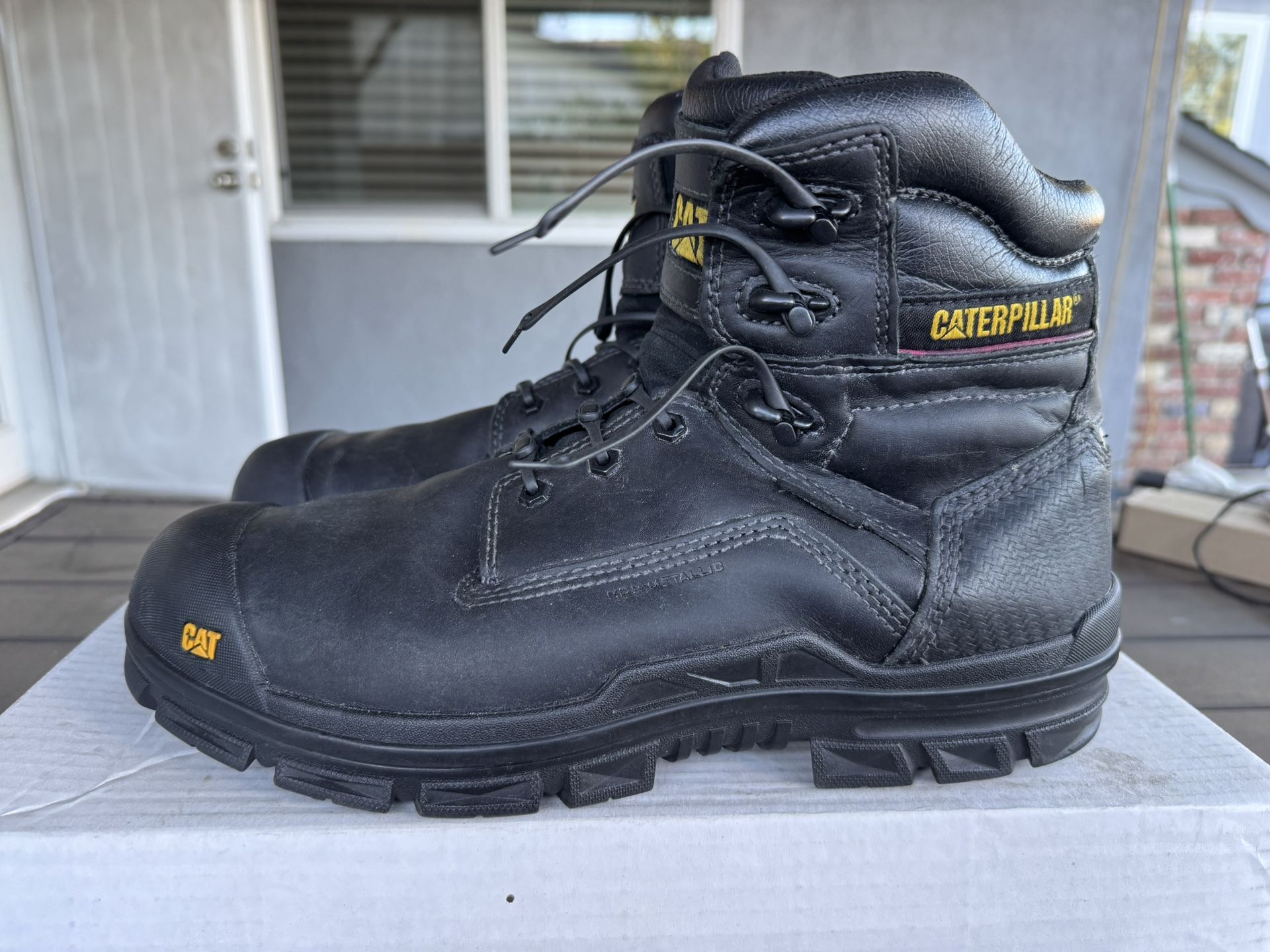 Caterpillar 6 Inch Leather Composite Work Boots Size 12