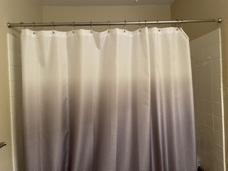 Brushed Nickel Shower Curtain Rod