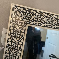 Indian Bone Inlay Mirror 