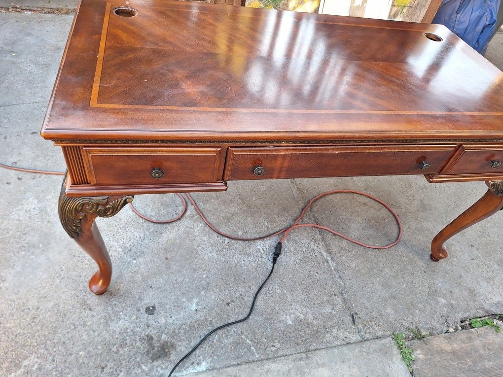 Great Desk With Outlets, 58 1/2 X 30