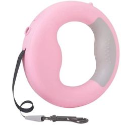 Retractable Dog Leash 360 Degree Non-Slip Handle Retractable Small Medium Dog Lead for Walking (Pink)

