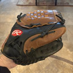 Rawlings D1200BC Premium and 12 Inch Black Brown Leather Baseball Glove RHT