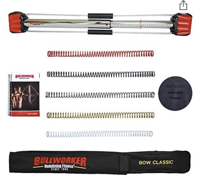 Bullworker Bow Classic -Full Body Workout- Portable Home Gym Isometric Exercise Equipment for Fast Strength Training Gains. Cross Training Fitness