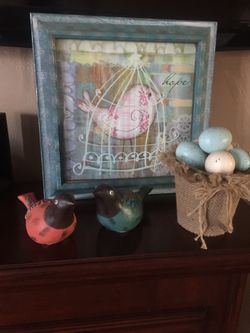 Frame and birds nest