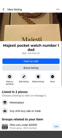 Majesti pocket watch number 1 dad