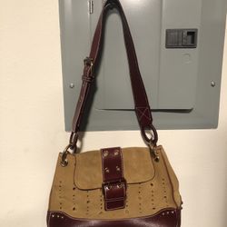 Rare Vintage Marc Jacobs Eyelet Suede & Leather Flap Bag