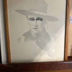 John Wayne Framed Picture